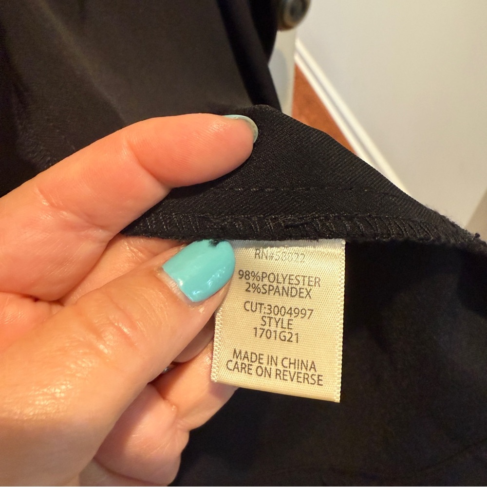 Max Studio Black Open Front Long Jacket - Picture 5 of 6